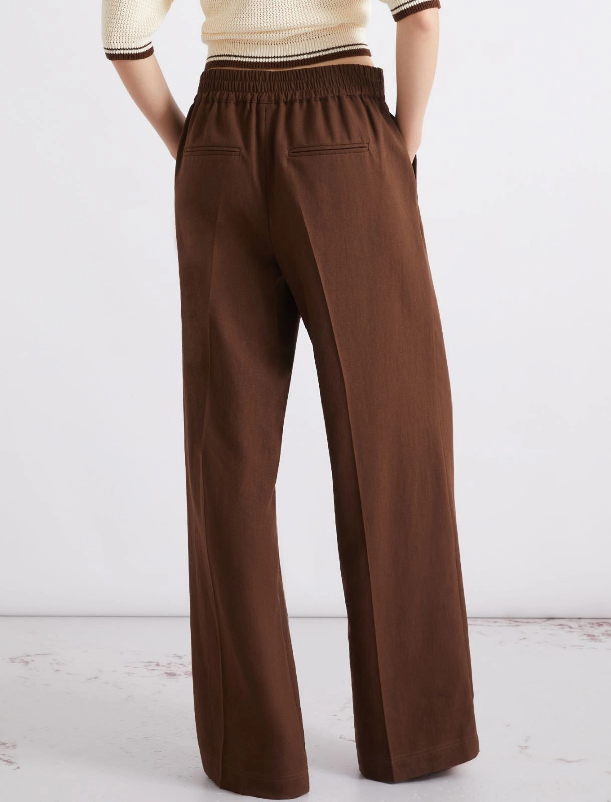 pantalone in misto lino MLSTARGA 002 MARella SPORT 
