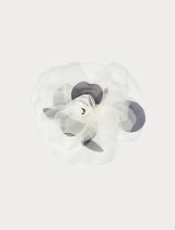 MARINA RINALDI spilla a fiore in organza Bianco