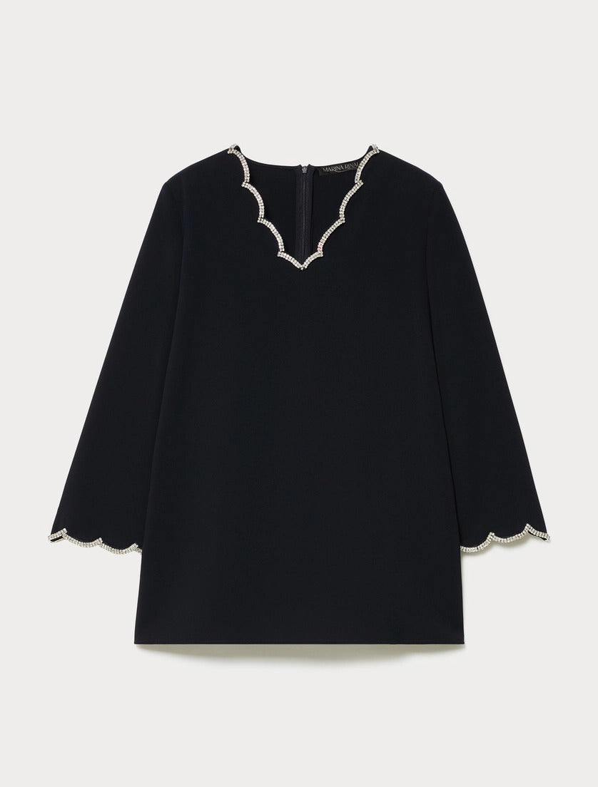 blusa in cady con ricamo MRECRISMA 001 MARINA RINALDI 