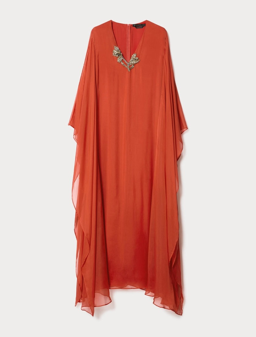 abito caftano in chiffon di seta MREGROLLA 006 MARINA RINALDI 