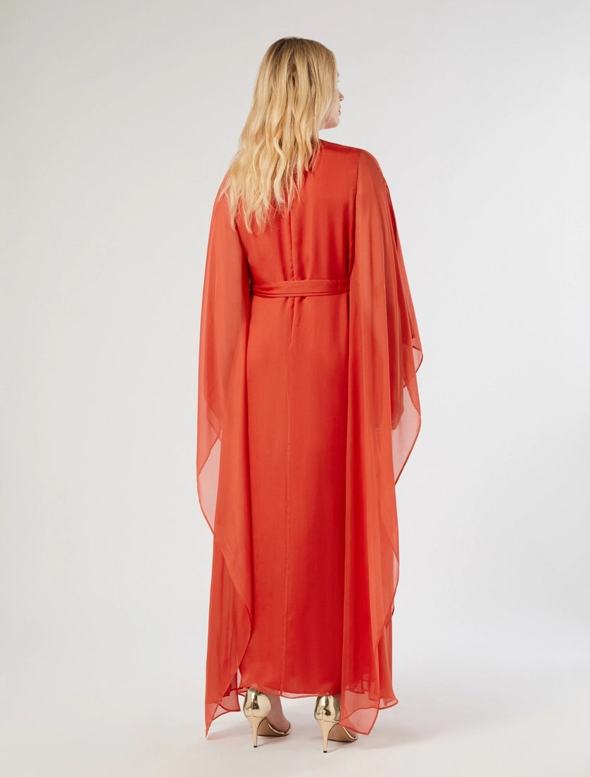 abito caftano in chiffon di seta MREGROLLA 006 MARINA RINALDI 