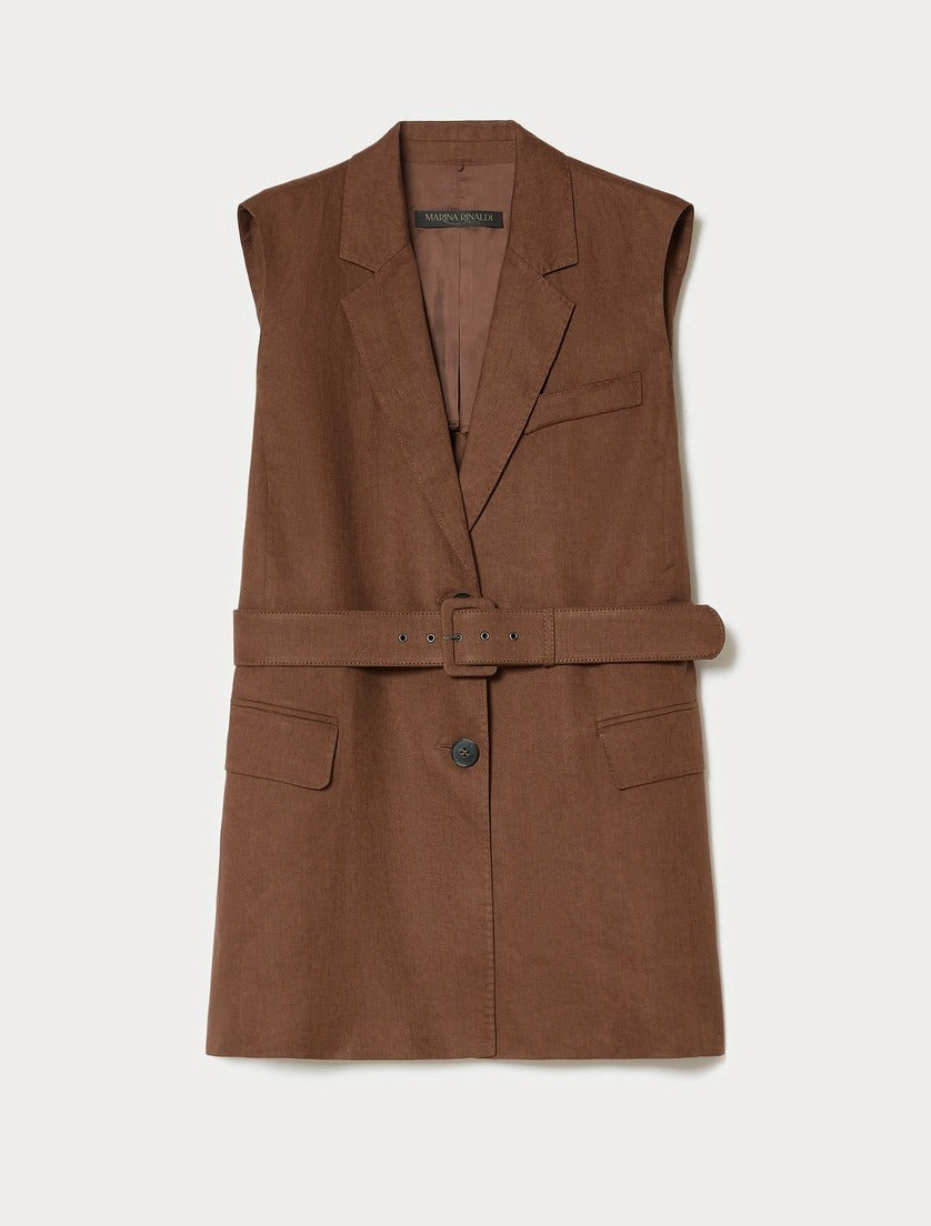 gilet in tela di lino MRNORLI 013 MARINA RINALDI 