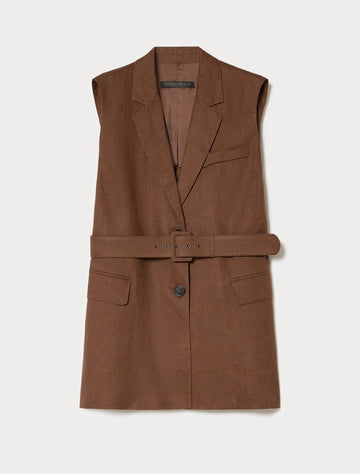 gilet in tela di lino MRNORLI 013 MARINA RINALDI 