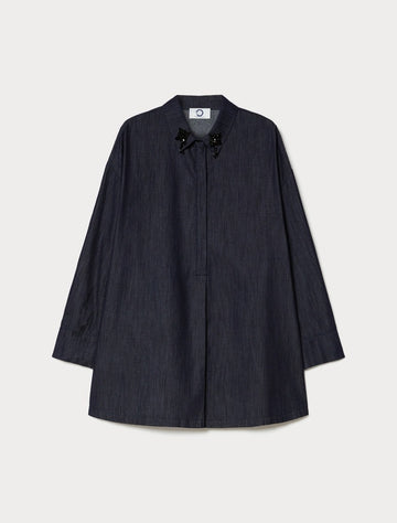 casacca in denim leggero MRVABILE 001 MARINA RINALDI VOYAGE 