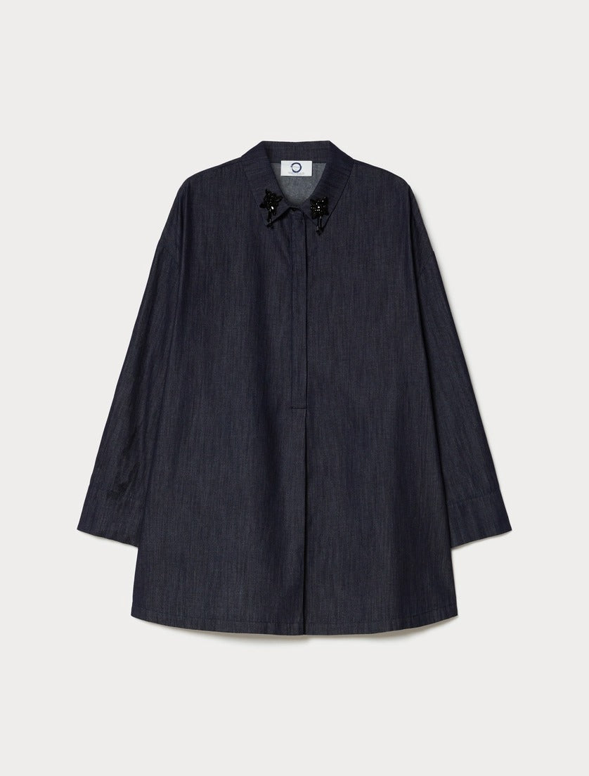 casacca in denim leggero MRVABILE 001 MARINA RINALDI VOYAGE 