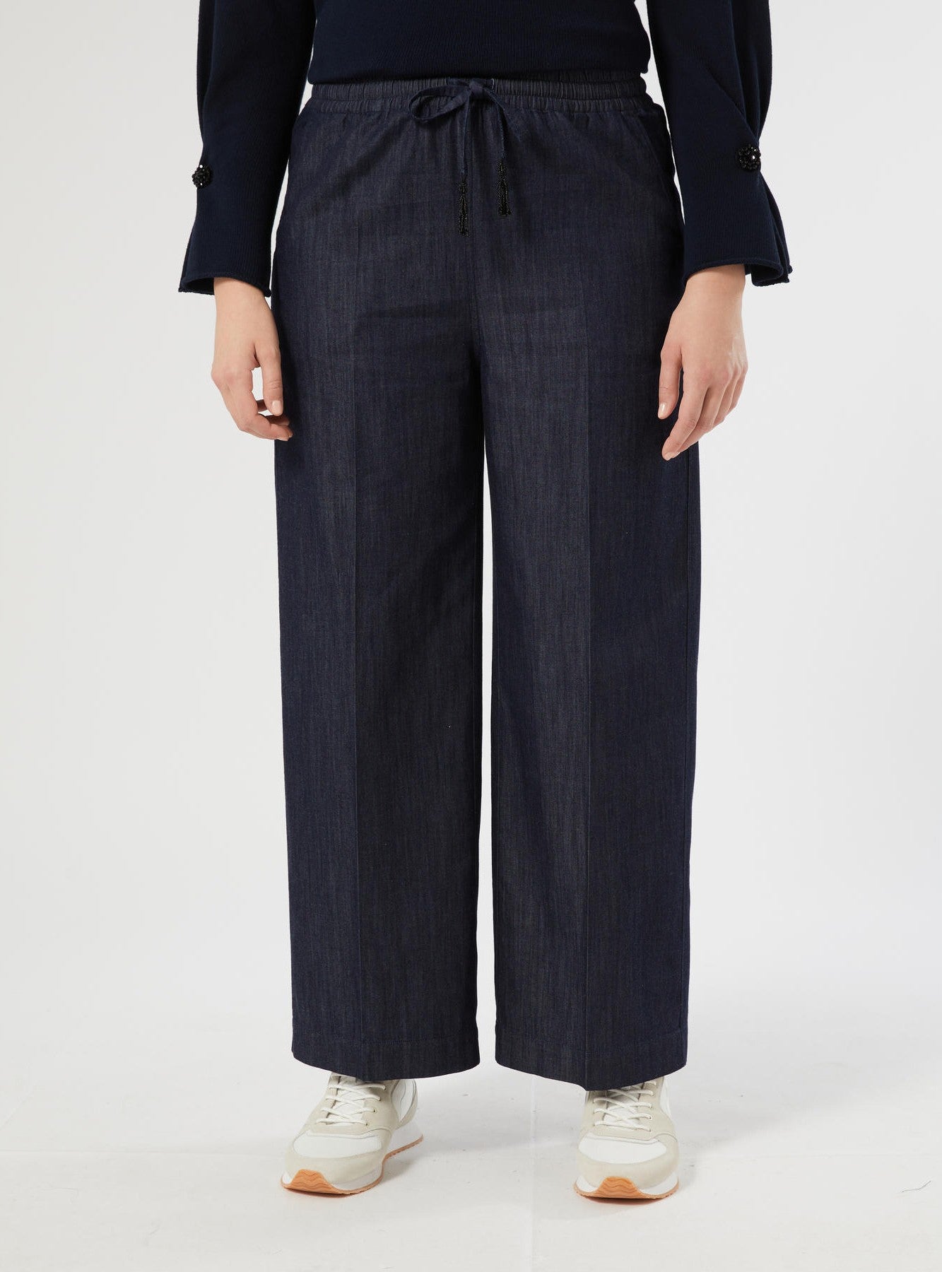 pantalone ampio in denim MRVAGORARIO 001 MARINA RINALDI VOYAGE 