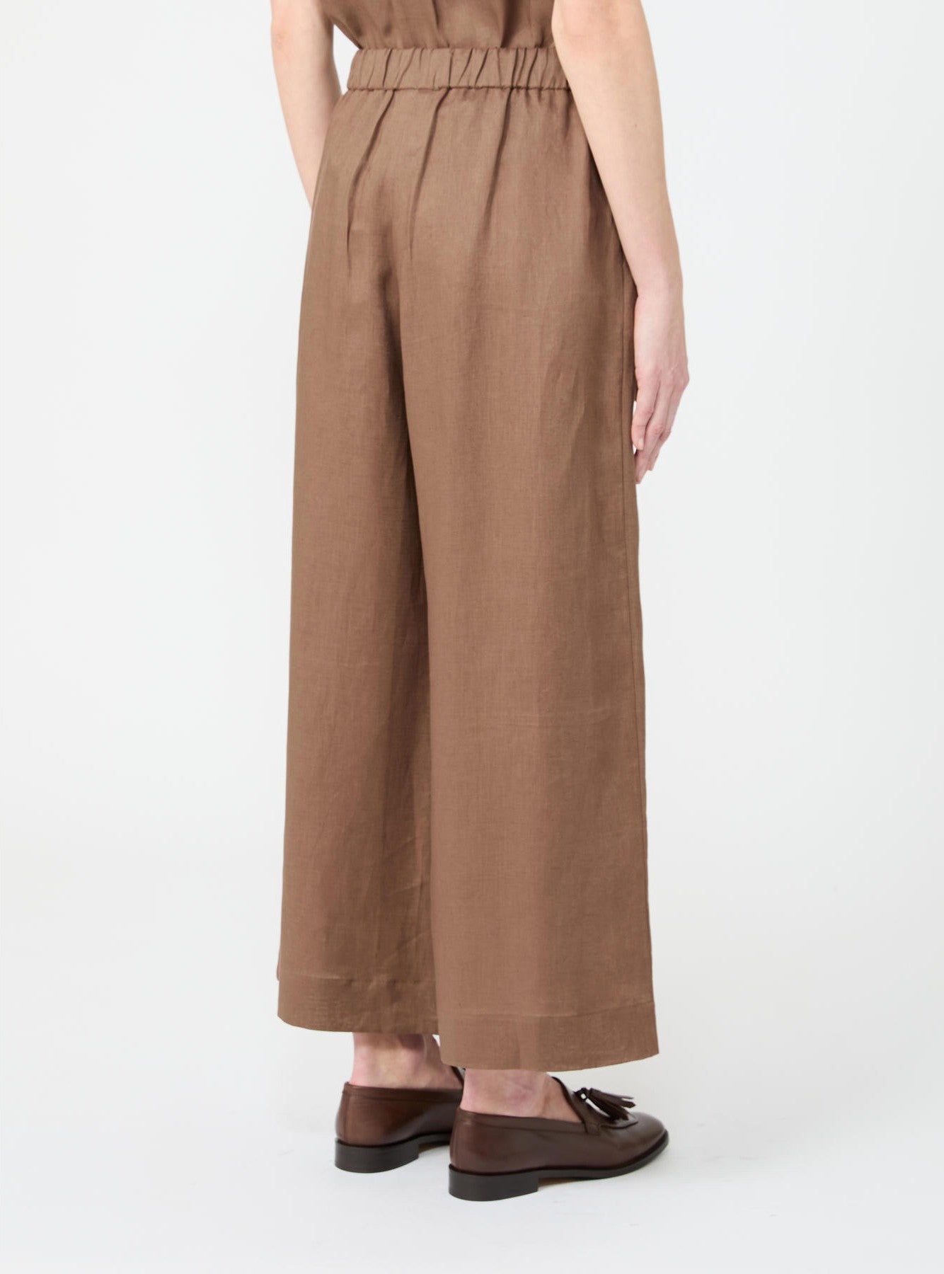 pantalone in tela di lino MMLCANNETI 008 MAXMARA 