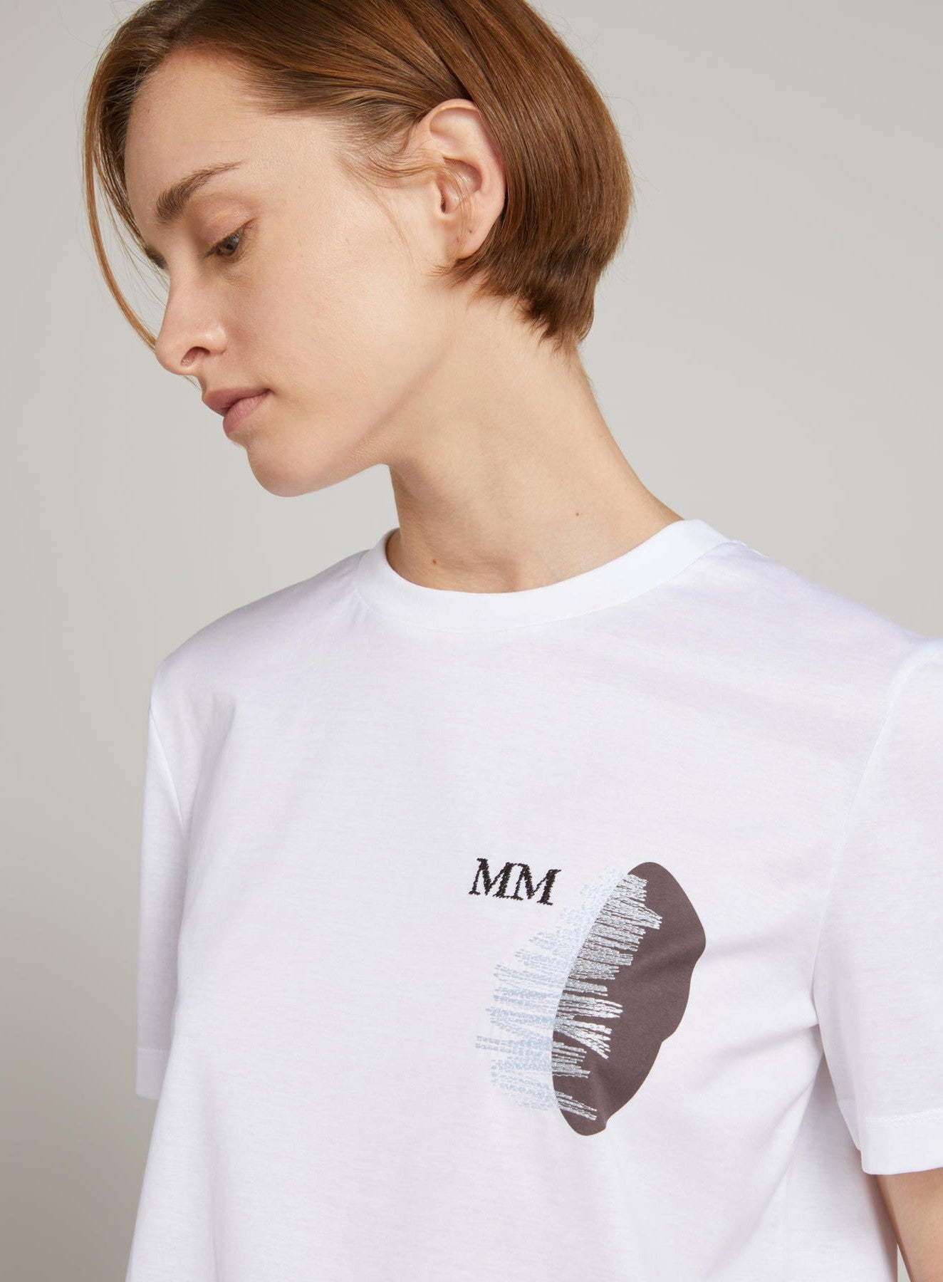 t-shirt con logo petto MMLLICENZA 011 MAXMARA 