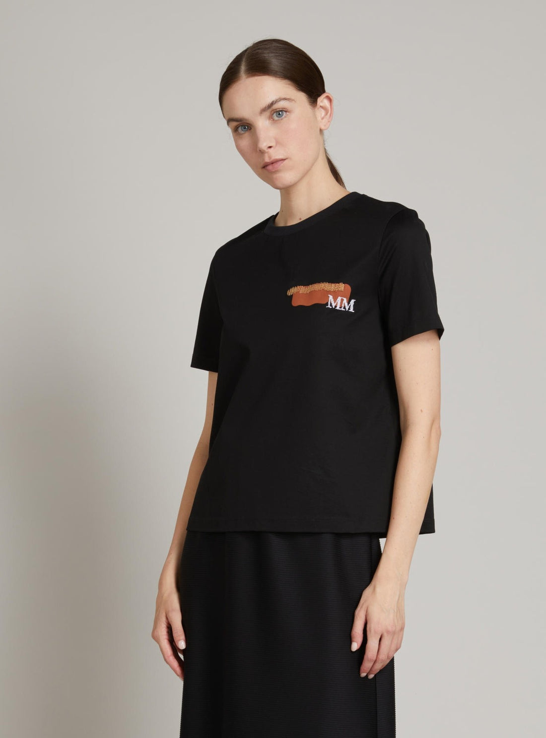 t-shirt con logo petto MMLLICENZA 015 MAXMARA 