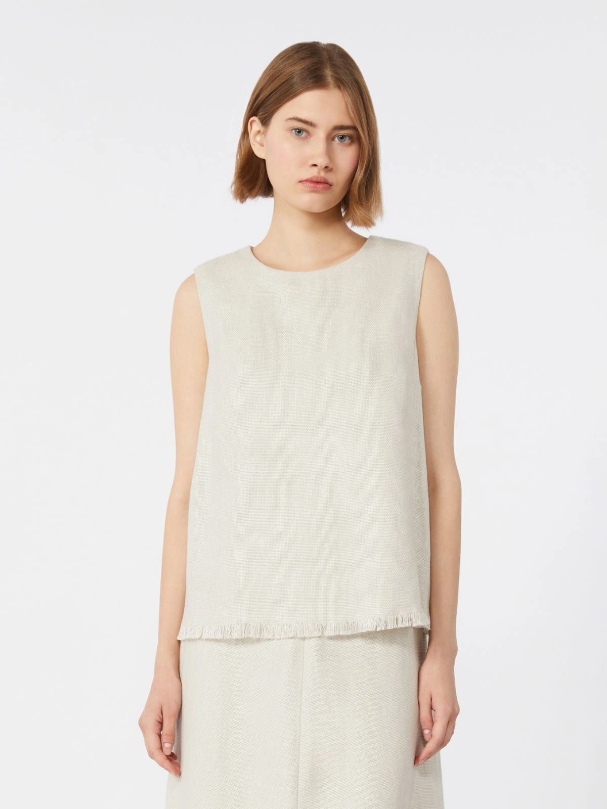 top in stuoia di lino SMMANIKA 036 S MAXMARA 