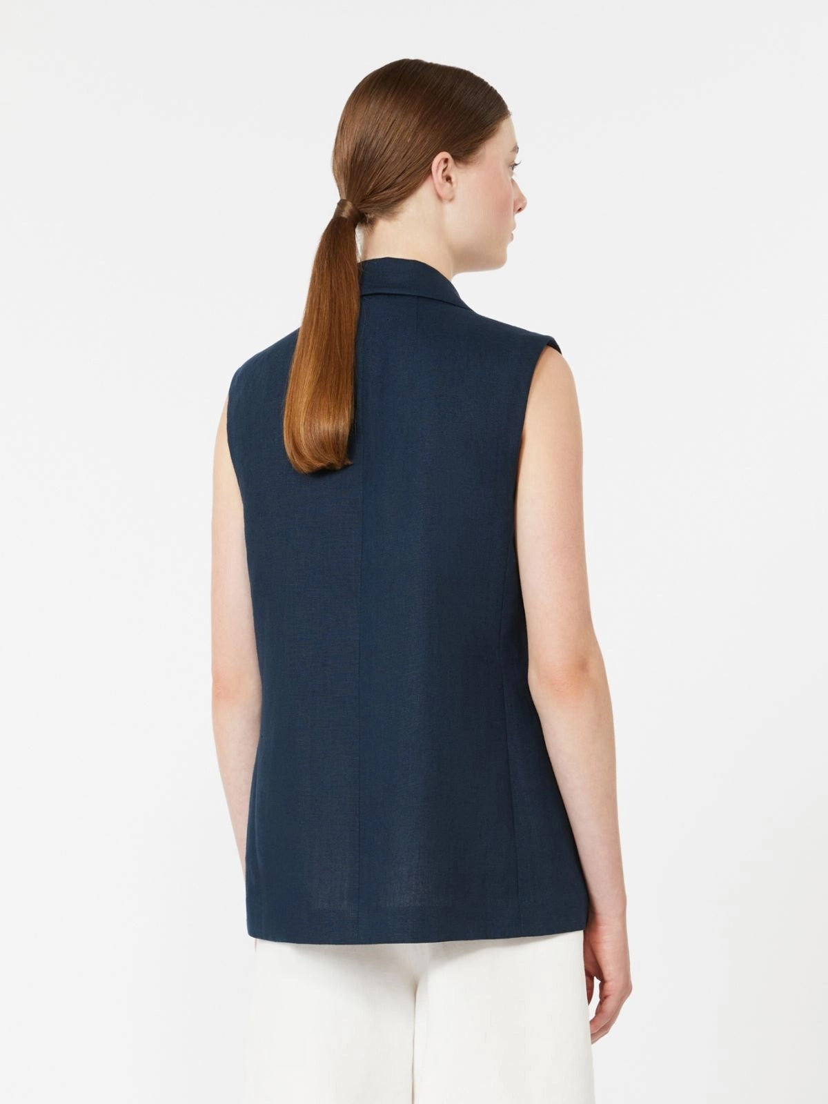 gilet in stuoia di lino SMMBIRD 004 S MAXMARA 