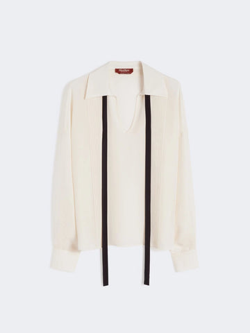 blusa in seta con cravattino MSTCOLONO 048 MAXMARA STUDIO 