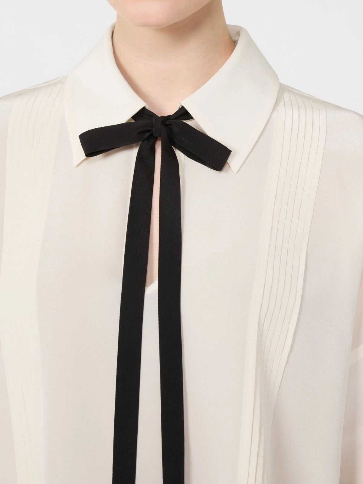 blusa in seta con cravattino MSTCOLONO 048 MAXMARA STUDIO 