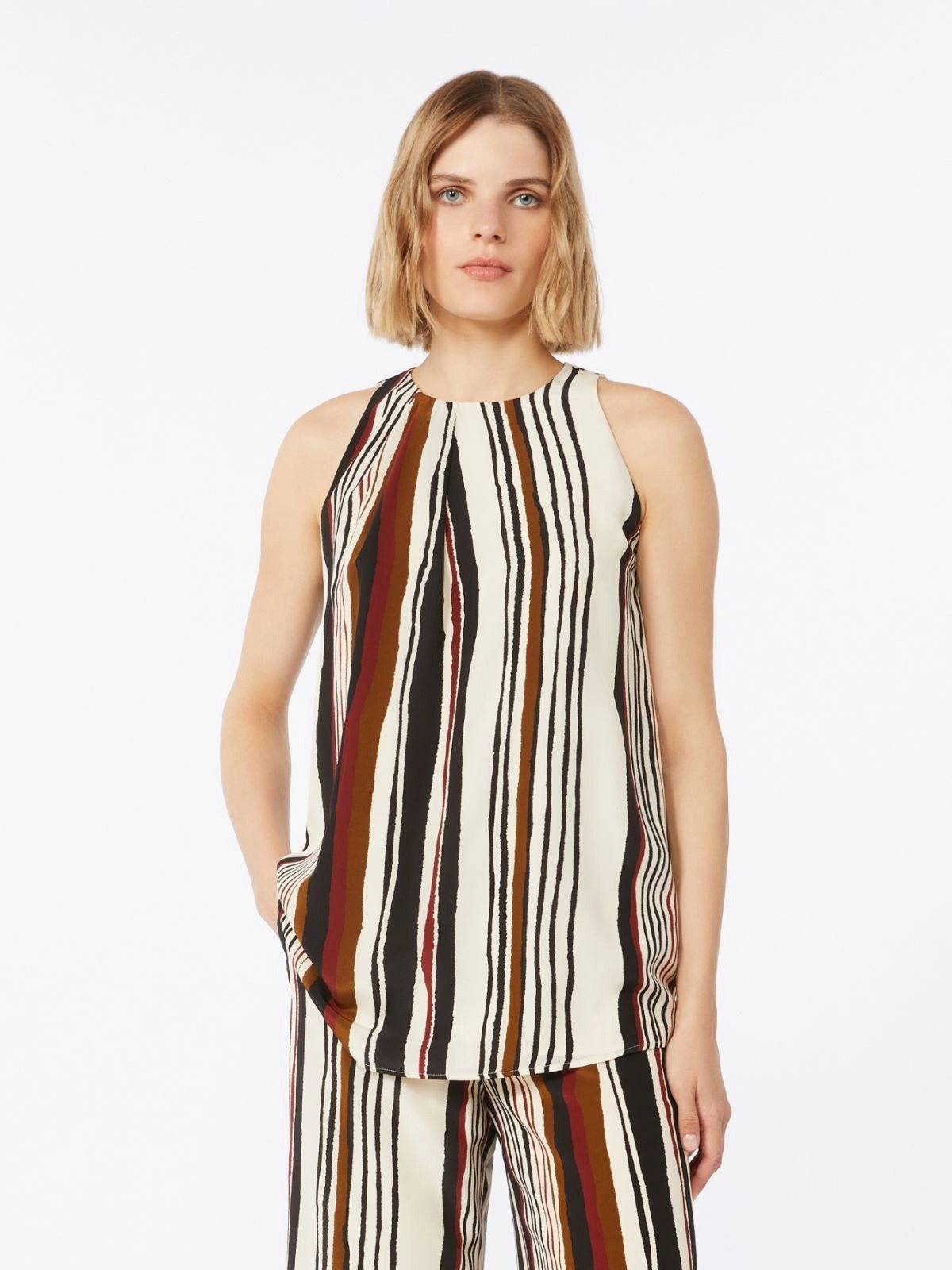 top in crepe de chine MSTANCORA 002 MAXMARA STUDIO 