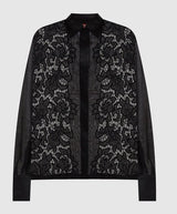 MAXMARA STUDIO camicia boxy in tela ramiè Nero