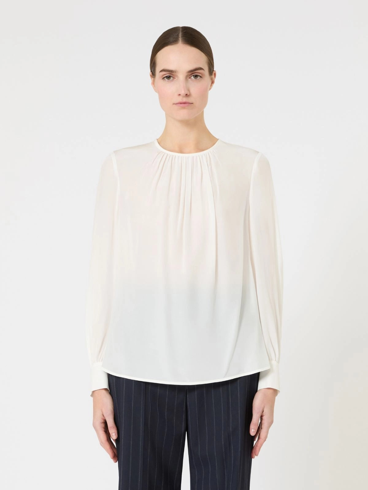 blusa girocollo in seta MSTCOLMO 008 MAXMARA STUDIO 