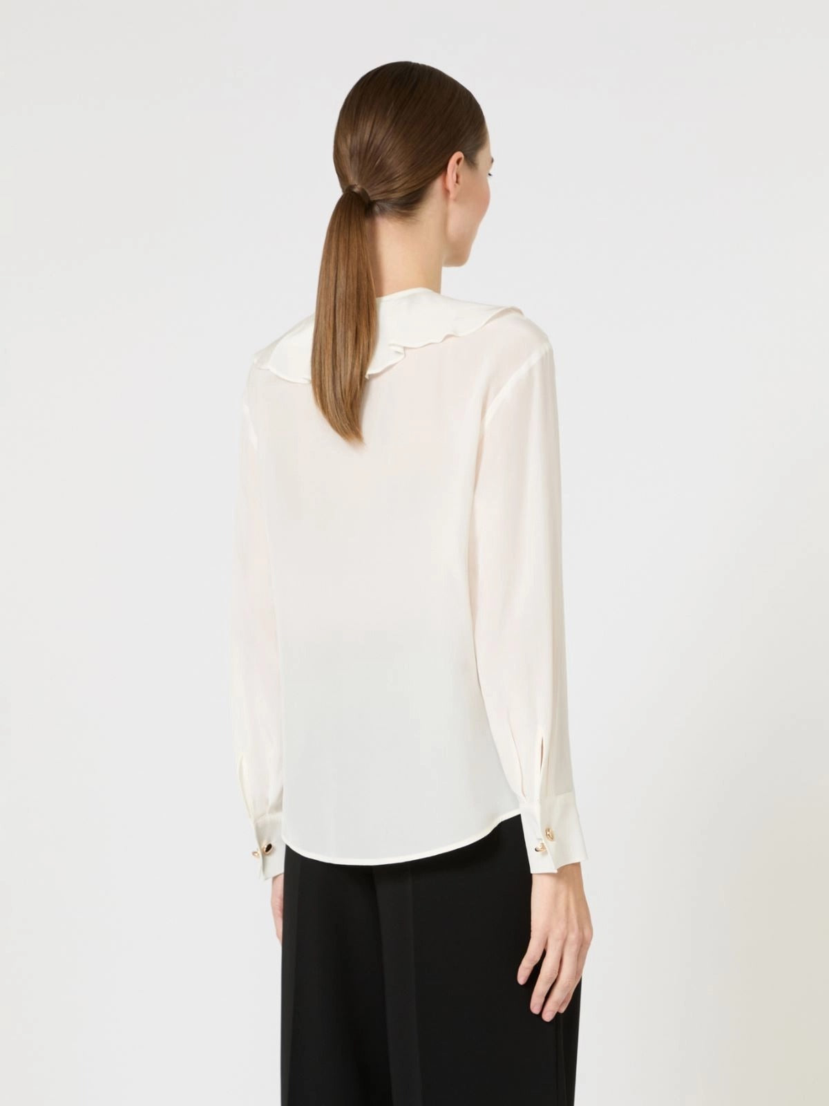 blusa in seta con volant MSTEPICA 008 MAXMARA STUDIO 