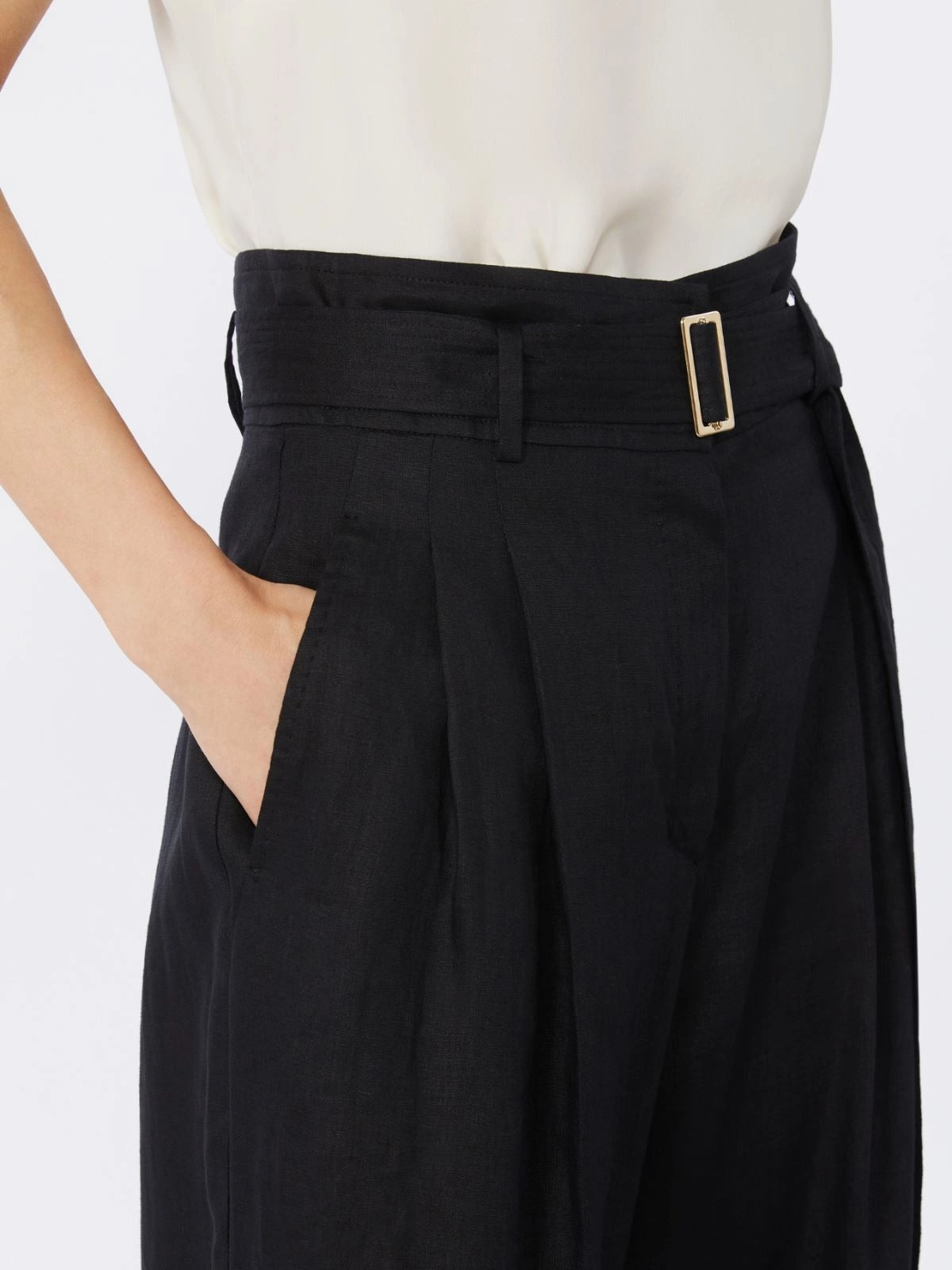 pantalone in tela di lino MSTMATERIA 035 MAXMARA STUDIO 
