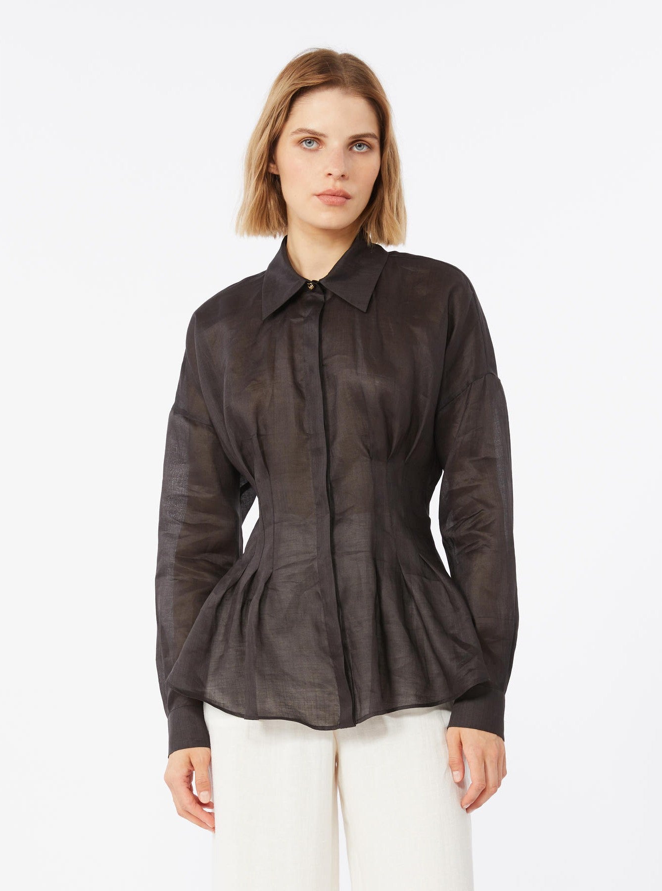 camicia in tela ramiè MSTORA 003 MAXMARA STUDIO 