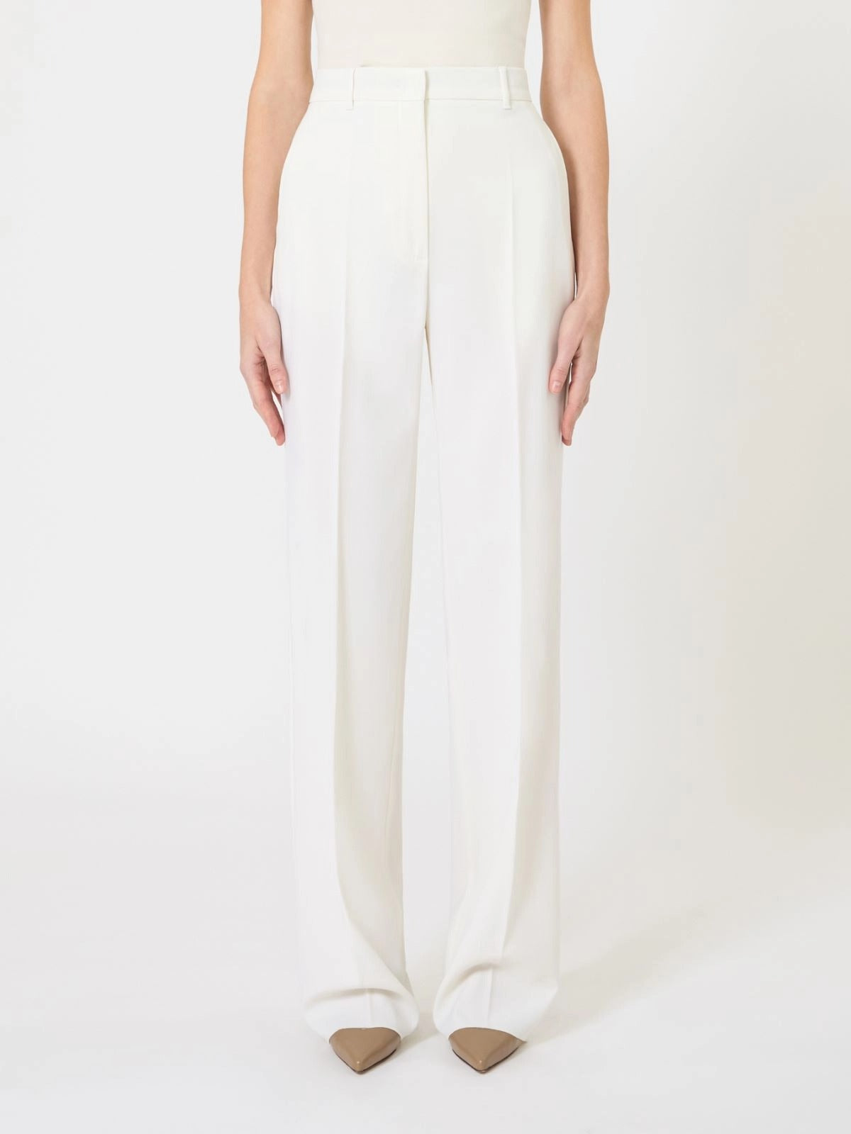 pantalone in lana crèpe MSTQUASAR 010 MAXMARA STUDIO 