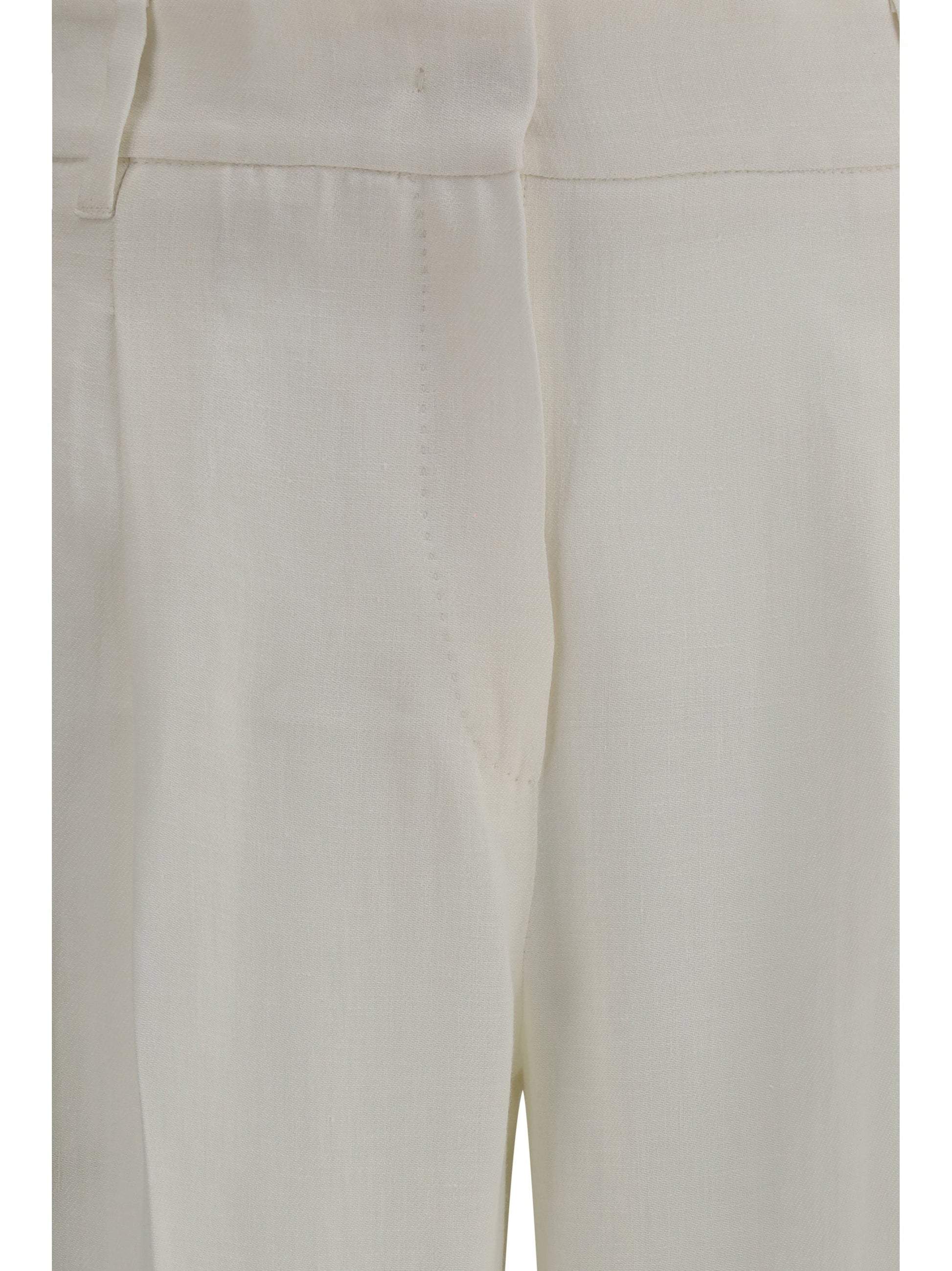 pantalone ampio in batavia di lino MSTSUMERO 015 MAXMARA STUDIO 