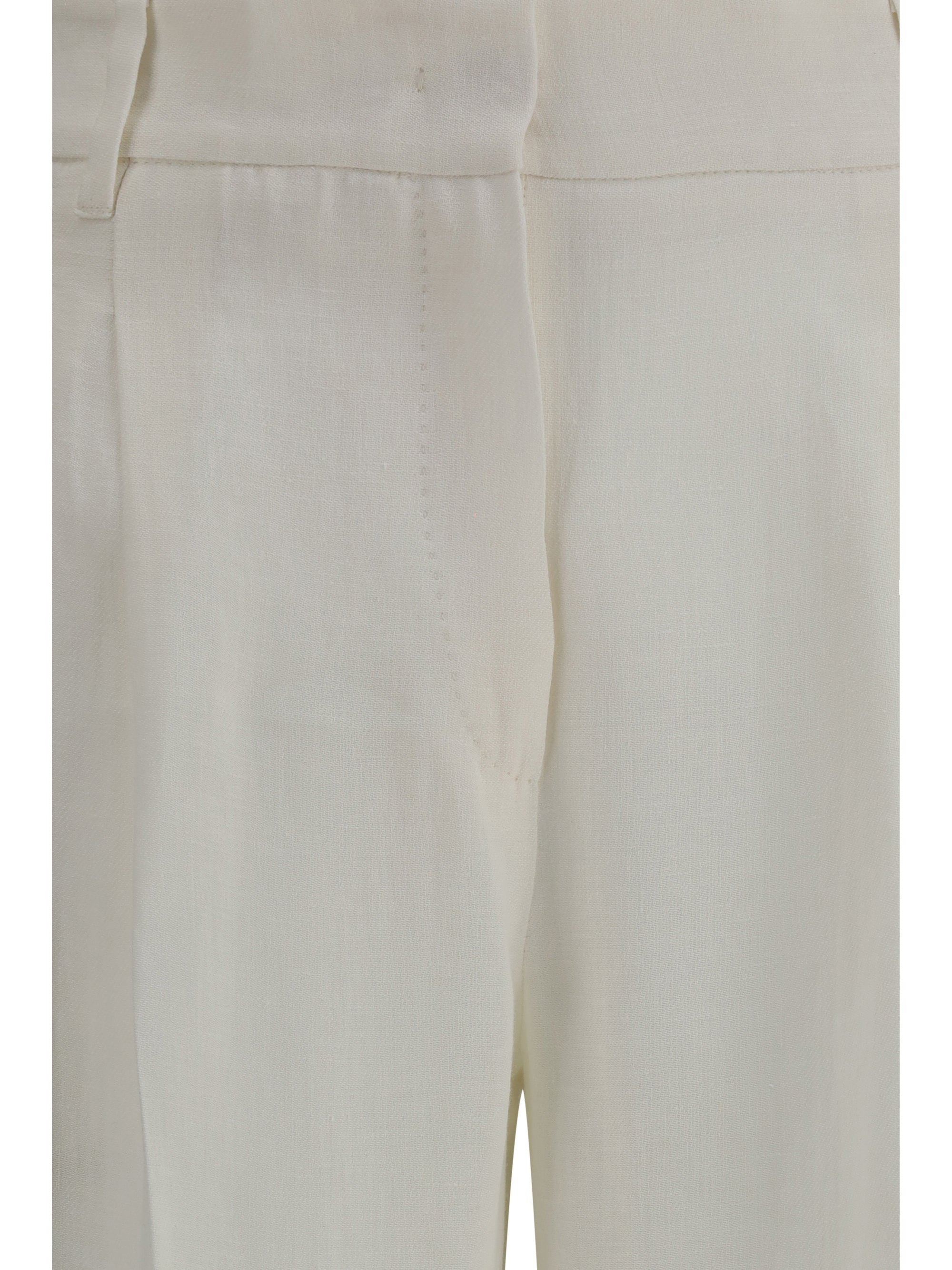 pantalone ampio in batavia di lino MSTSUMERO 015 MAXMARA STUDIO 
