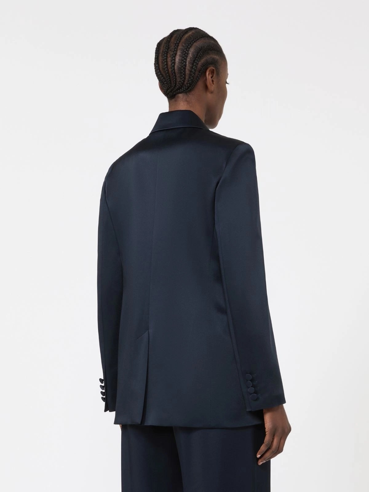 blazer in envers satin MSEALBINO 044 MAXMARA STUDIO ELEGANTE 
