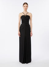 MAXMARA STUDIO ELEGANTE abito effetto seta Nero