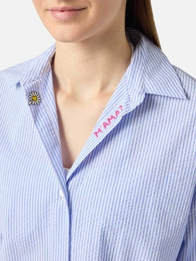 camicia in cotone a righe CRISTAL 00702L MC2 SAINT BARTH 