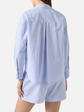 camicia in cotone a righe CRISTAL 00702L MC2 SAINT BARTH 