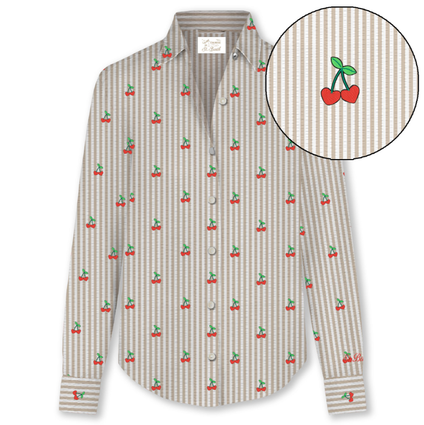 camicia a righe meredith MEREDITH 01409L MC2 SAINT BARTH 