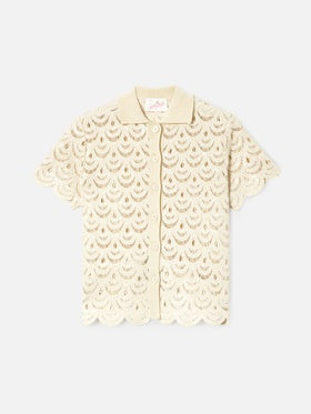 camicia a righe traforata MONET 01719L MC2 SAINT BARTH 