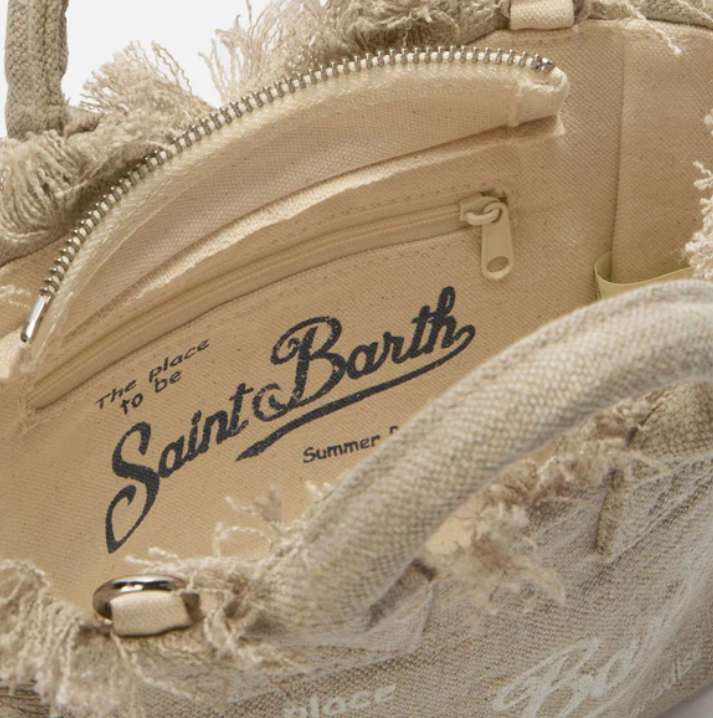 borsa vanity mini linen VANITY MINI LINEN 01139L MC2 SAINT BARTH 