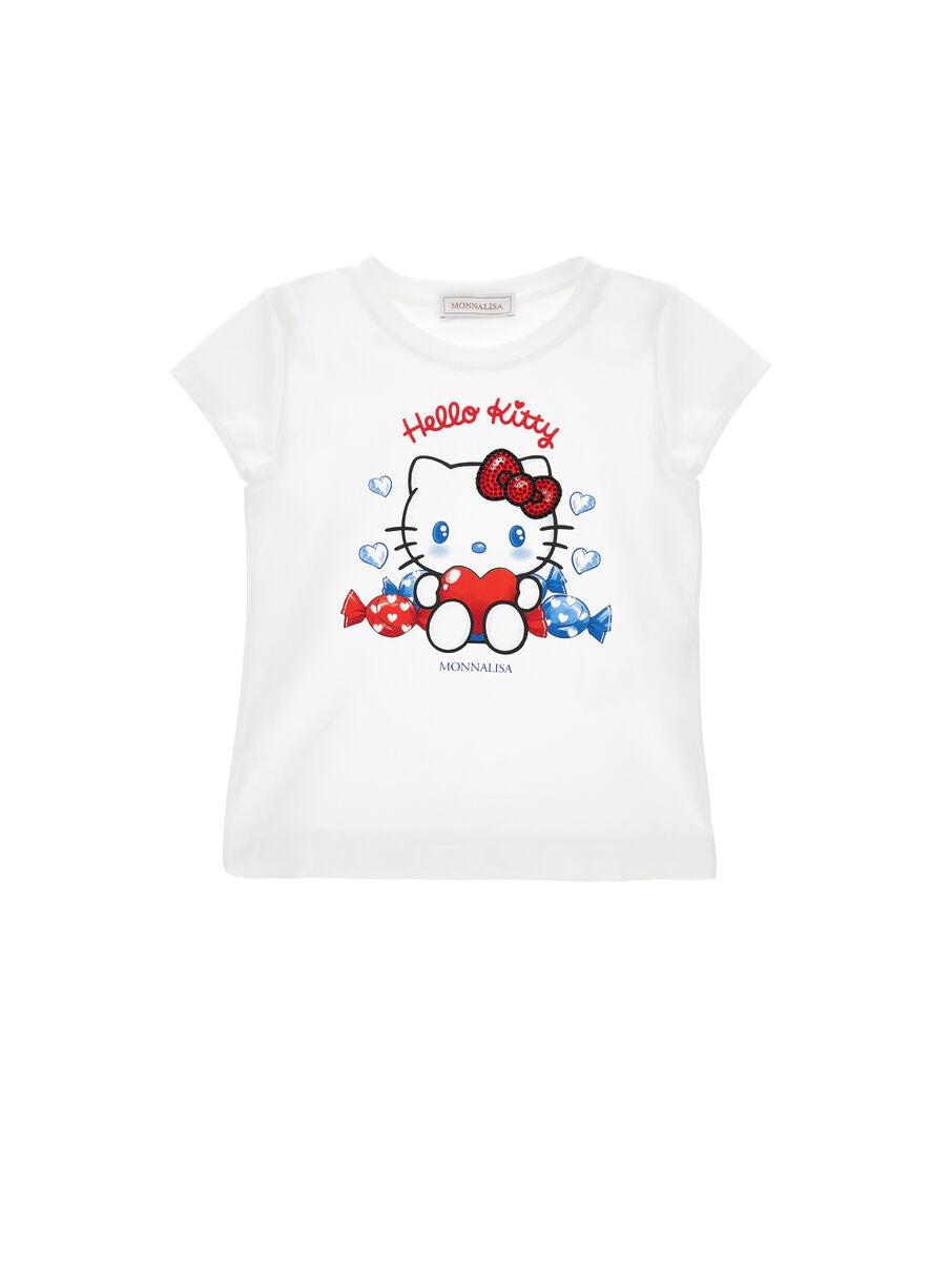 t-shirt hello kitty strass 11G618 7201 0099 MONNALISA 