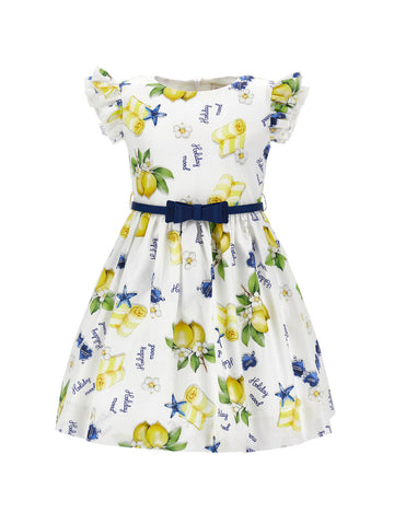 abito fantasia limone 11G920 7624 0099 MONNALISA 