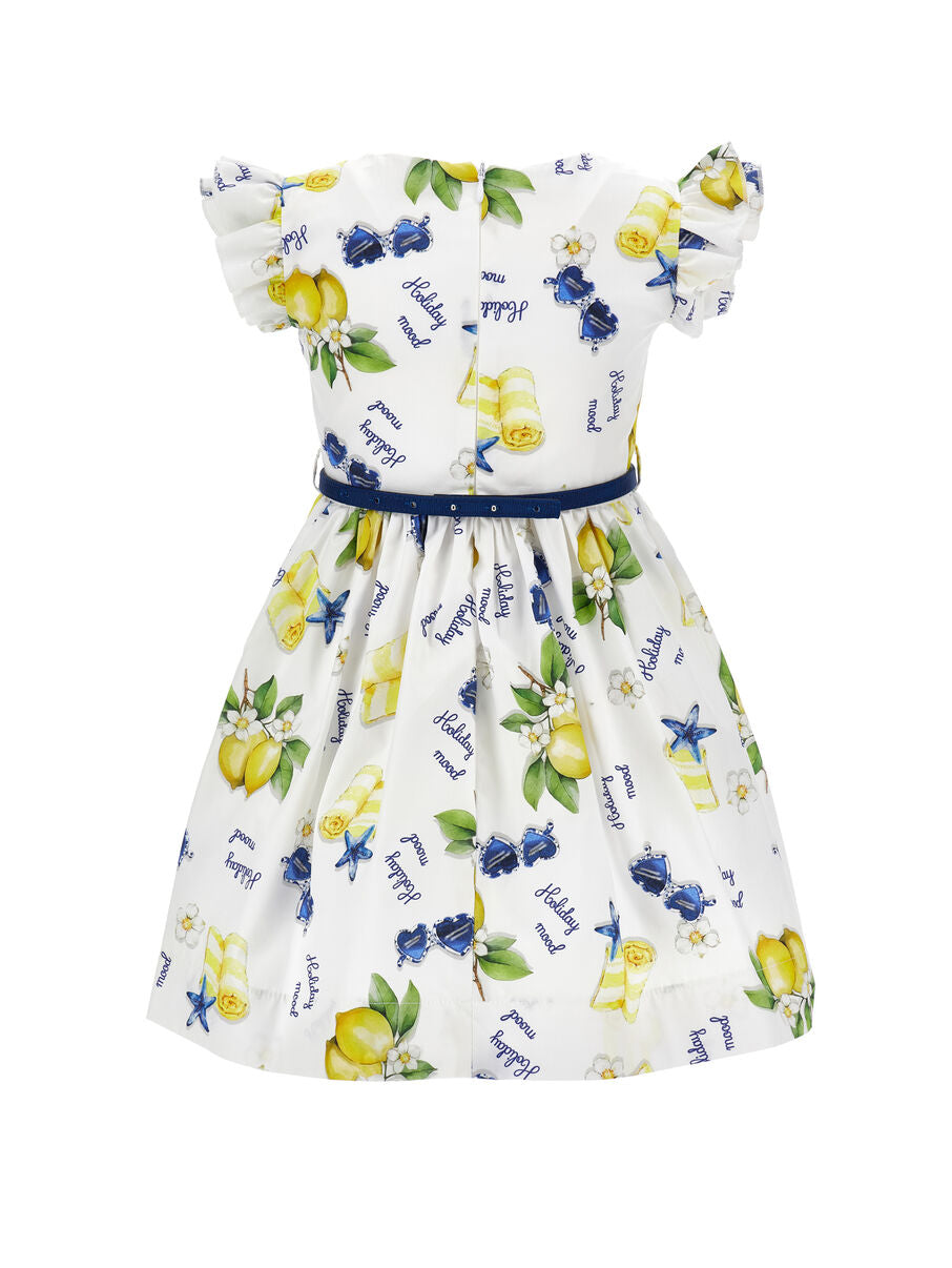 abito fantasia limone 11G920 7624 0099 MONNALISA 