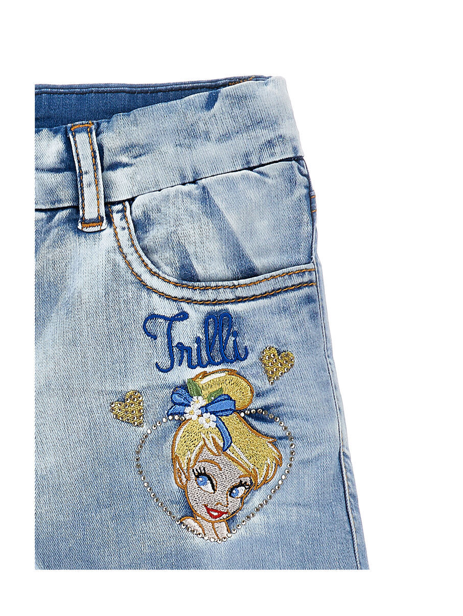 Shorts con trilli e fiori 19G416 7013 0062 MONNALISA 