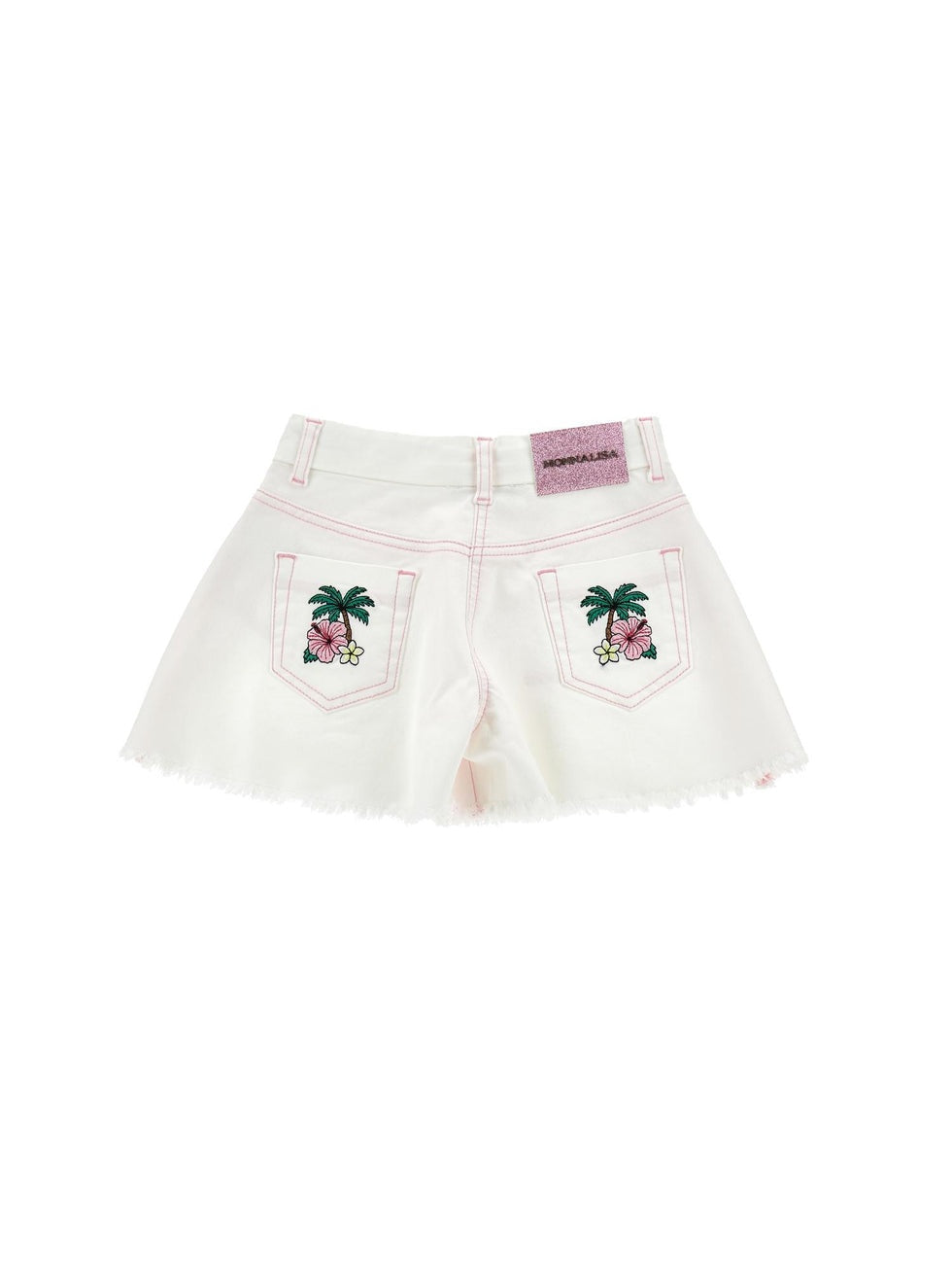 shorts con ricami 19H420 8043 0099 MONNALISA 