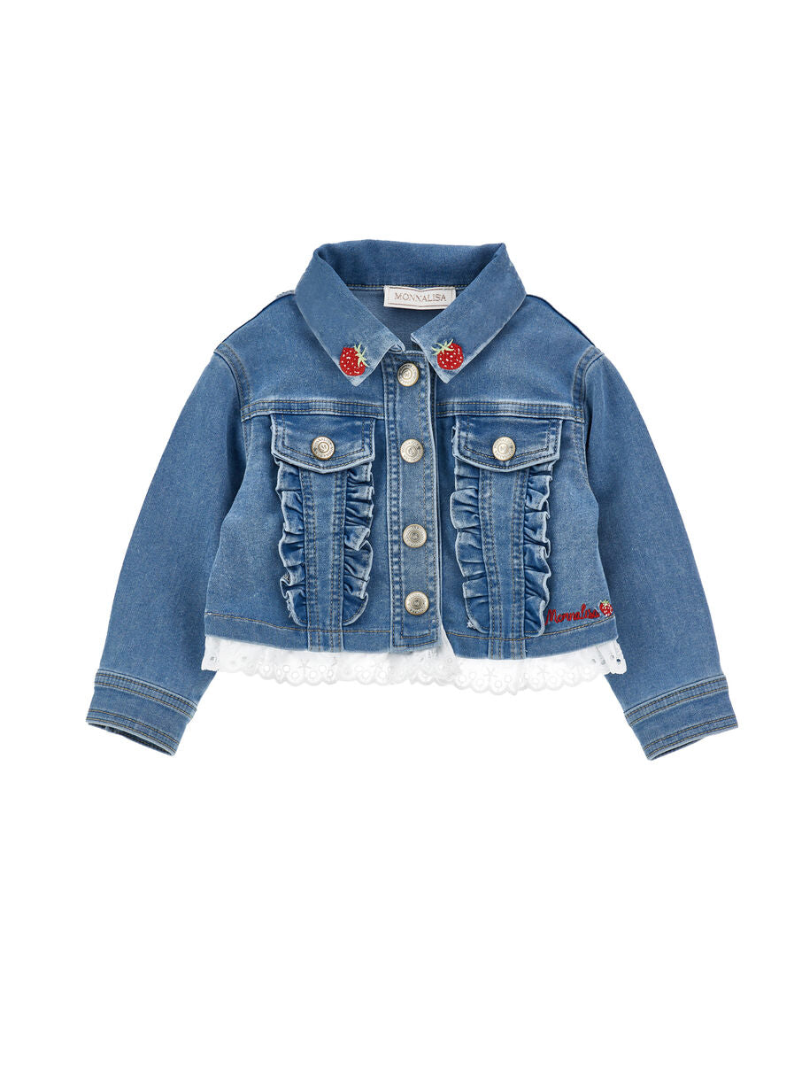 giacca jeans winnie the pooh 39G103 7017 0062 MONNALISA 