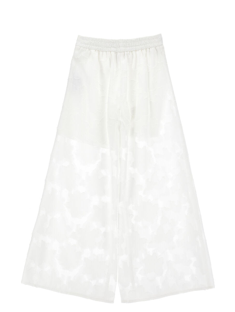 pantalone con ricamo floreale 71G402 7990 0001 MONNALISA 