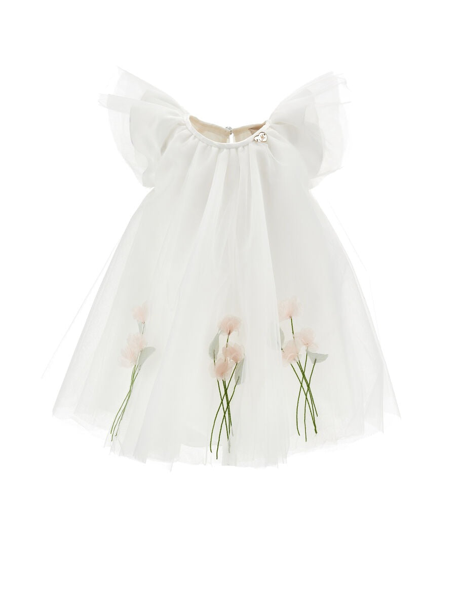 abito tulle fiori 73G904 7747 0001 MONNALISA 