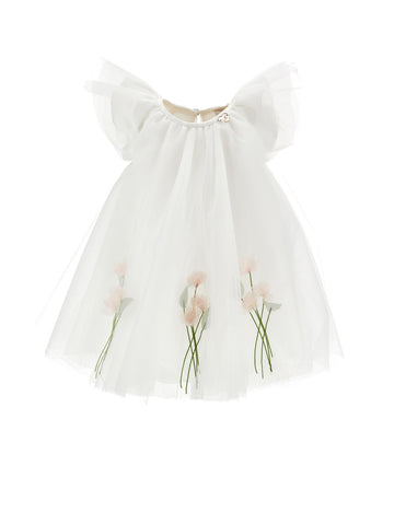 abito tulle fiori 73G904 7747 0001 MONNALISA 