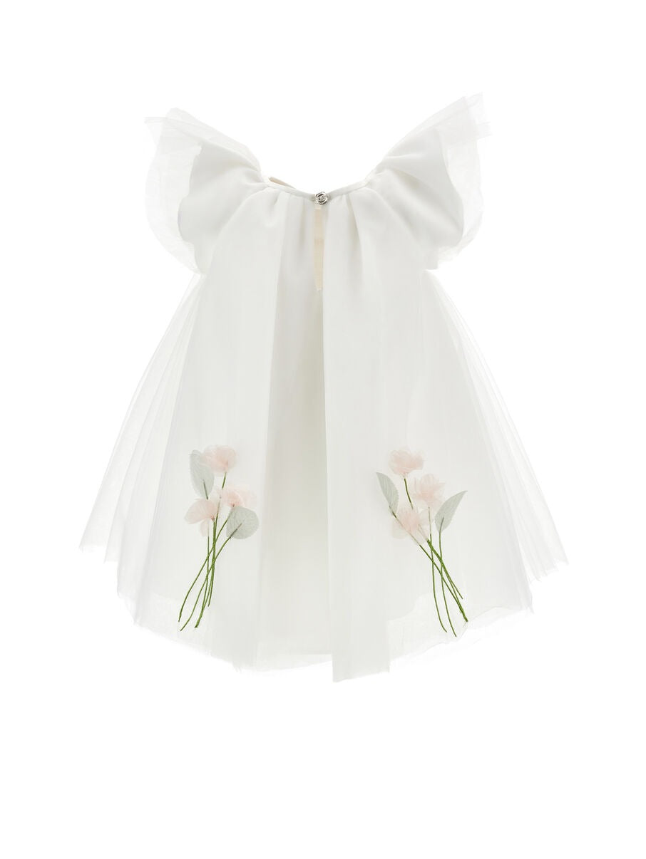 abito tulle fiori 73G904 7747 0001 MONNALISA 