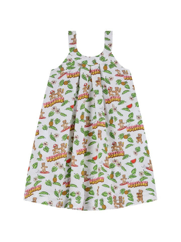 abito fantasia all over HDV0HF LLB65 83657 MOSCHINO KIDS 