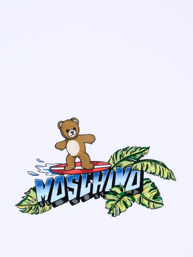 telo mare con logo HTX01B LGA24 10101 MOSCHINO KIDS 