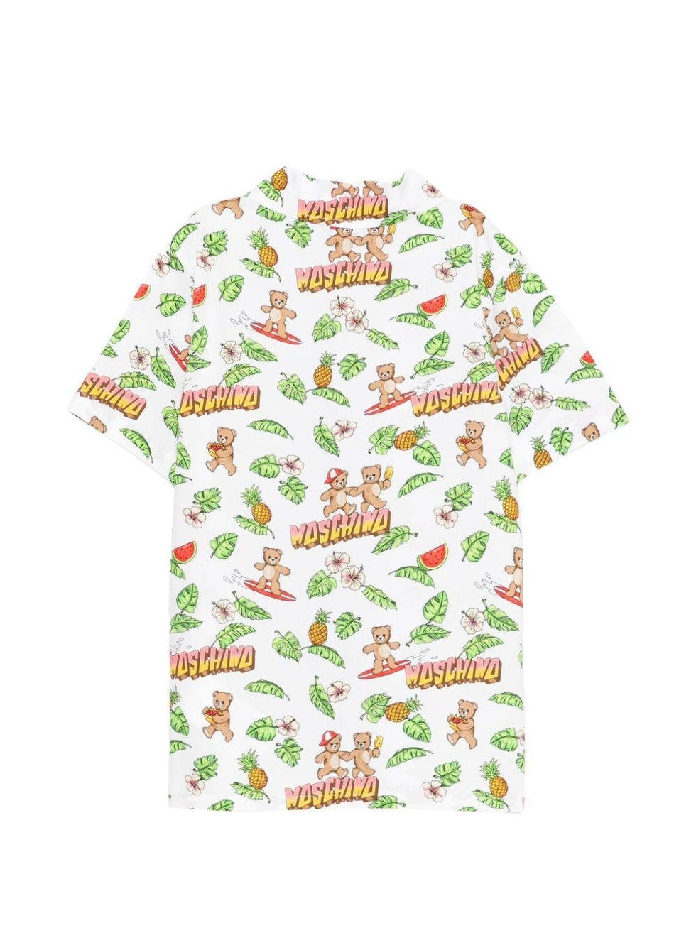 camicia con fantasia all over HUC01X LLB65 83657 MOSCHINO KIDS 