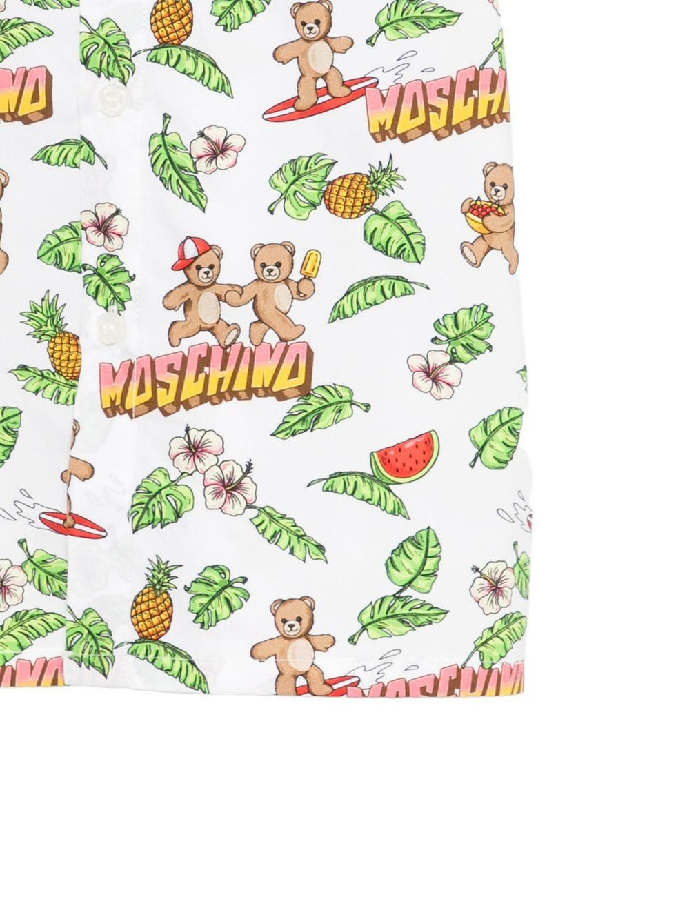 camicia con fantasia all over HUC01X LLB65 83657 MOSCHINO KIDS 