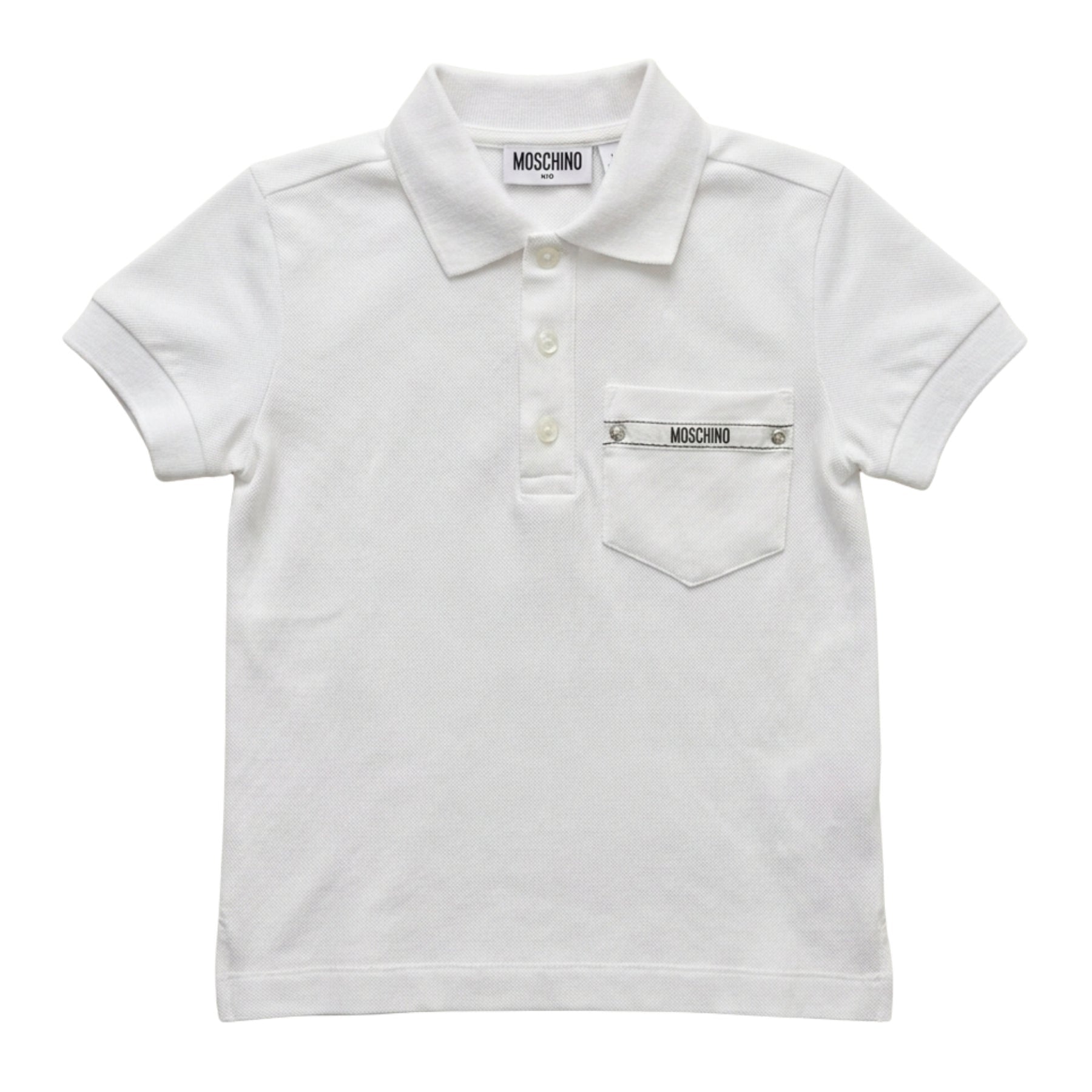Polo con taschino HUM05L LFA08 10101 MOSCHINO KIDS 