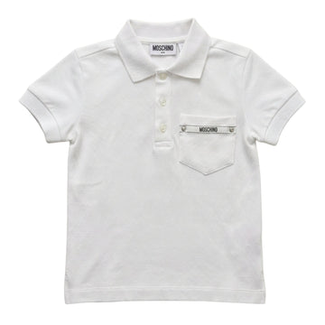 Polo con taschino HUM05L LFA08 10101 MOSCHINO KIDS 