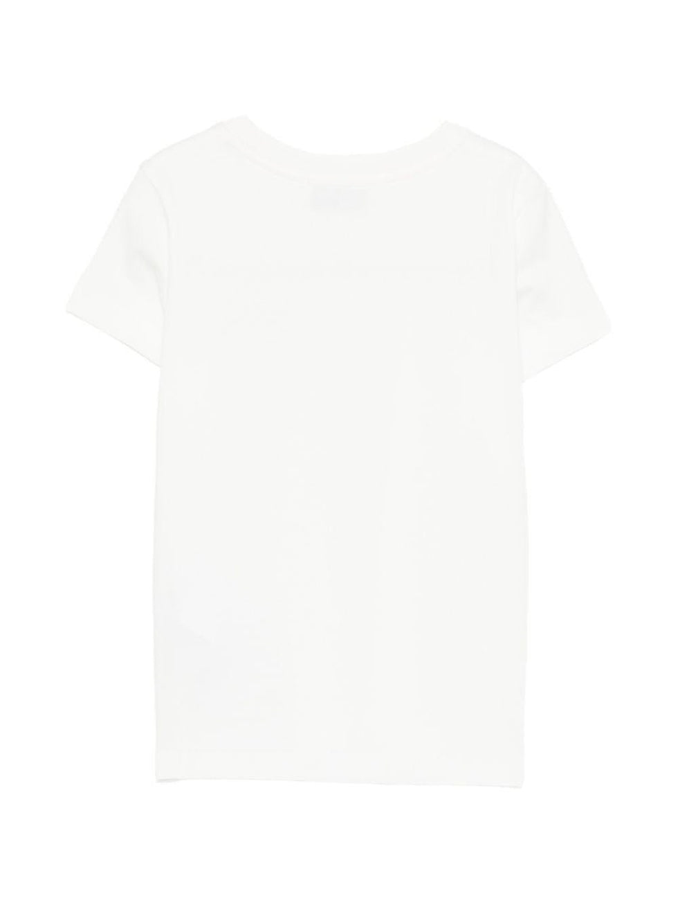 t-shirt maniche corte bianca HWM058 LAA01 10063 MOSCHINO KIDS 
